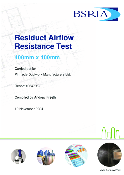ResiDUCT Airflow Resistance Test 400x100mm