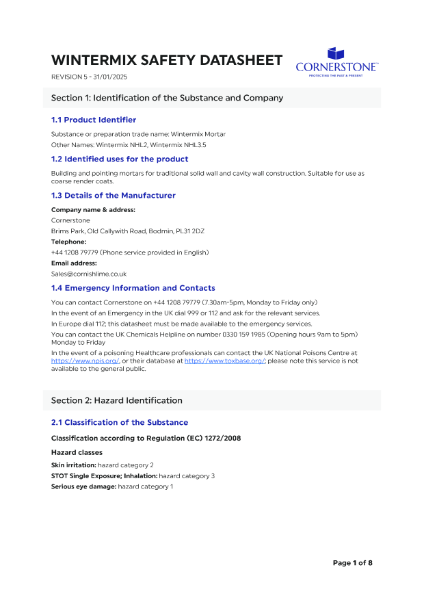 Wintermix - Safety Datasheet