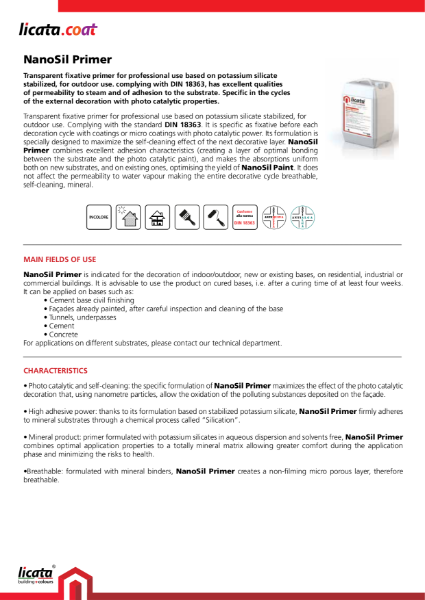 Licata NanoSil Primer