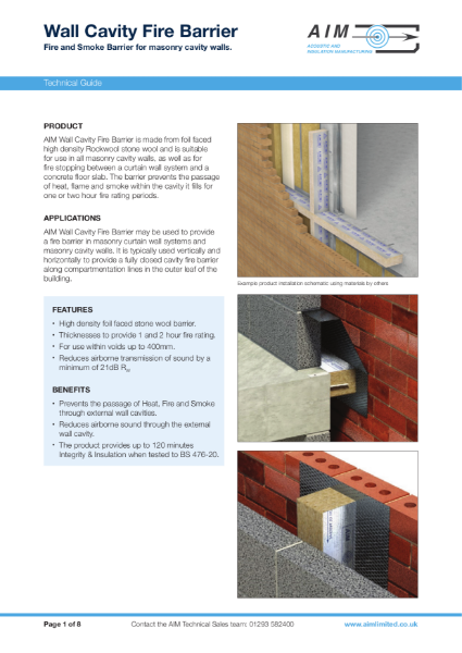 AIM Wall Cavity Barrier Technical Guide 2022
