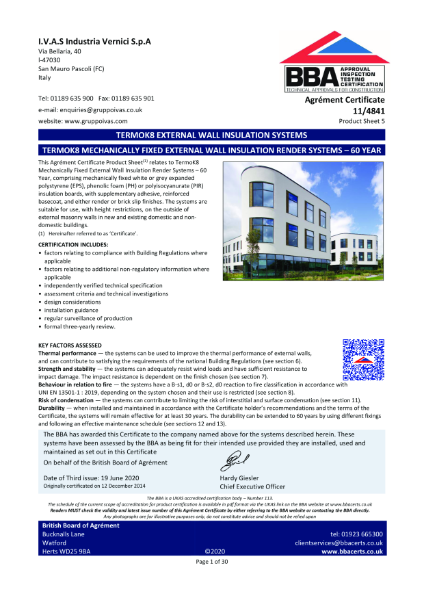 BBA 11/4841 Product Sheet 5