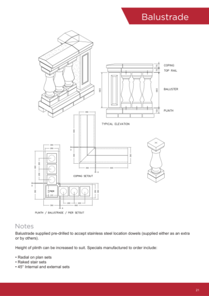 Drawings - Balustrades