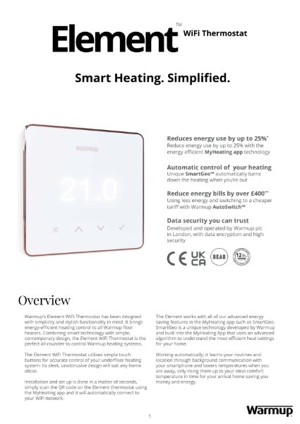 Element Thermostat Technical Specification