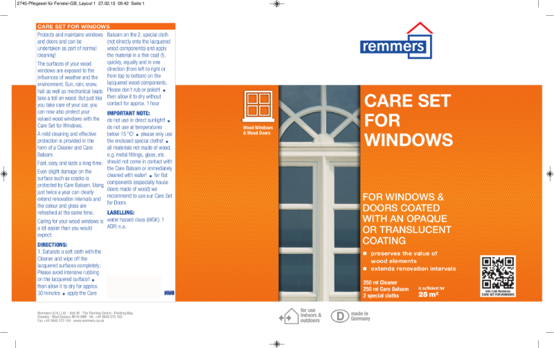 Remmers Care Set for Windows