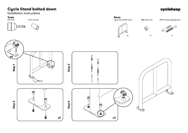 SecurePro Sheffield Stand Bolted Down - Installation