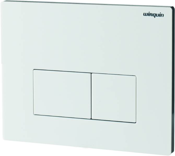 WHITE DESIGN CONTROL PLATE - WC Flush Plate