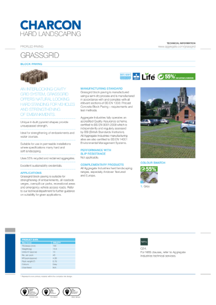 Charcon Grassgrid block paving