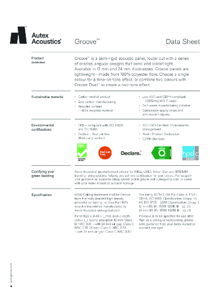 Groove Datasheet