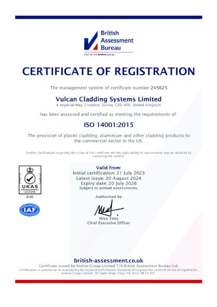 British Assessment ISO 14001