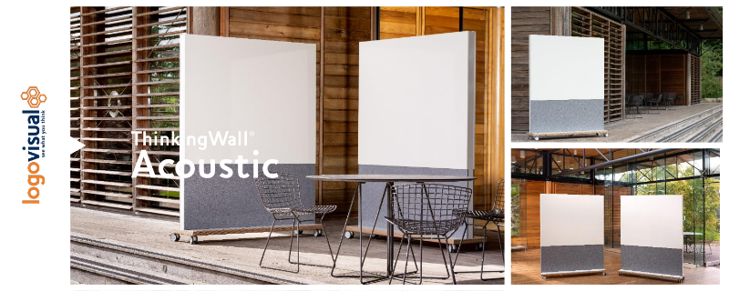 ThinkingWall Mobile Acoustic Freestander Whiteboard Flyer