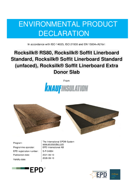 Knauf Insulation Rocksilk Soffit EPD S-P-04004