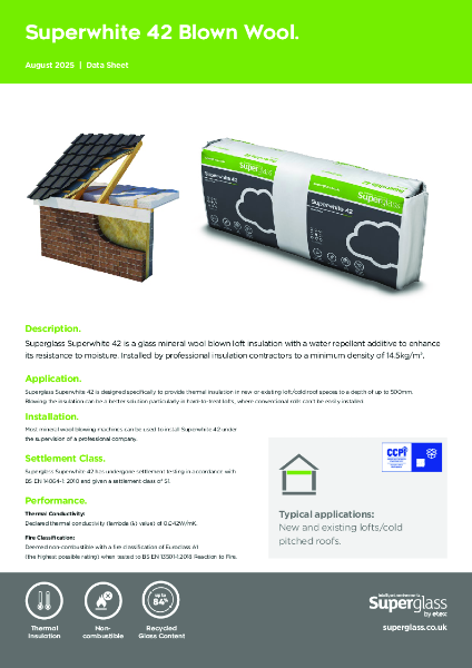 Superglass Superwhite 42 Blown Wool - Datasheet