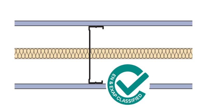 Siniat Single Frame Metal Stud Partition CS14R-15dB-25G