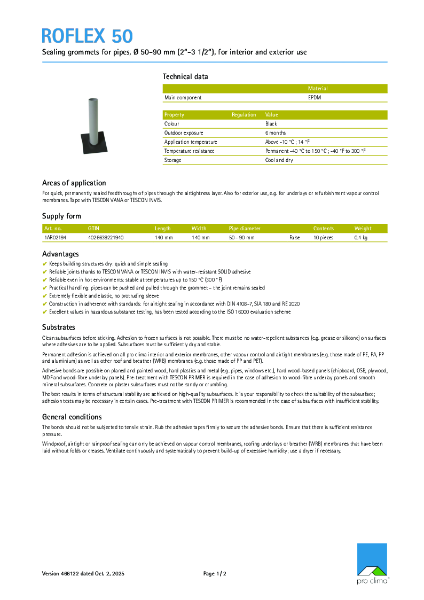 Roflex 50 Technical Datasheet