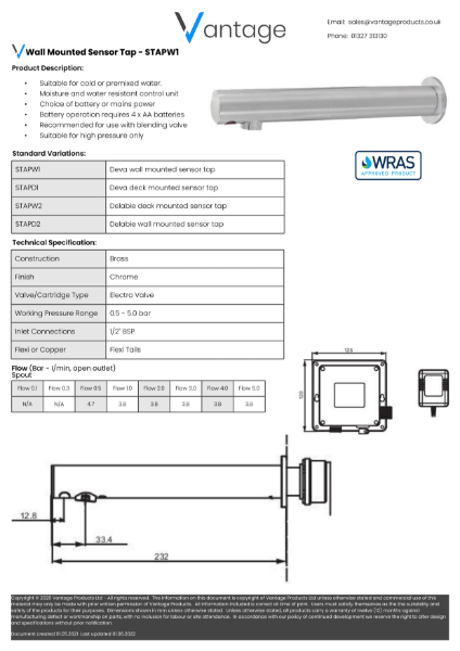 Product Data Sheet - STAPW1 (Deva)