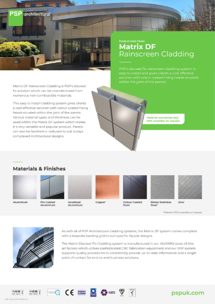 Matrix DF Rainscreen Cladding Product Data Sheet