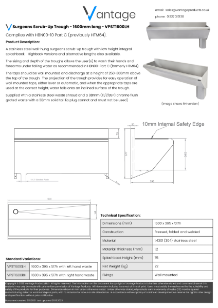 Product Data Sheet - VPST1600LH (02)