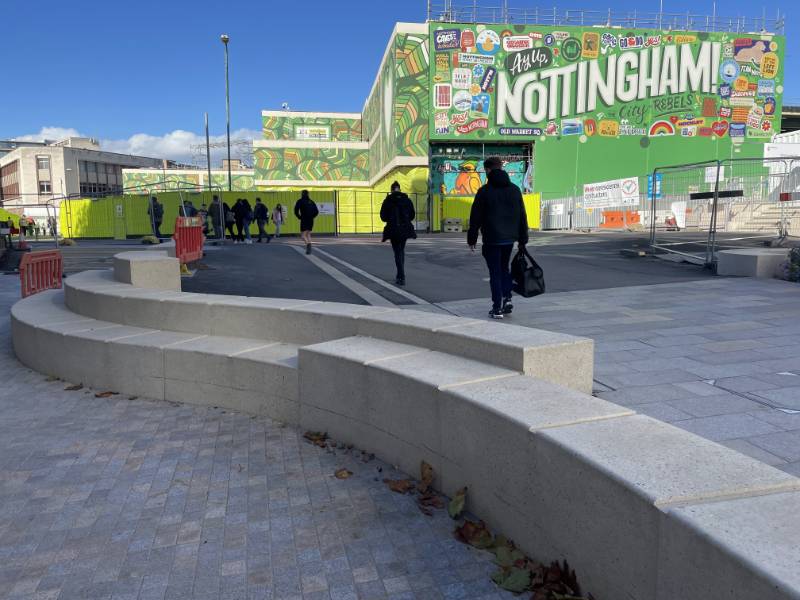 Precast Seating and Steps at Broadmarsh Public Realm, Nottingham