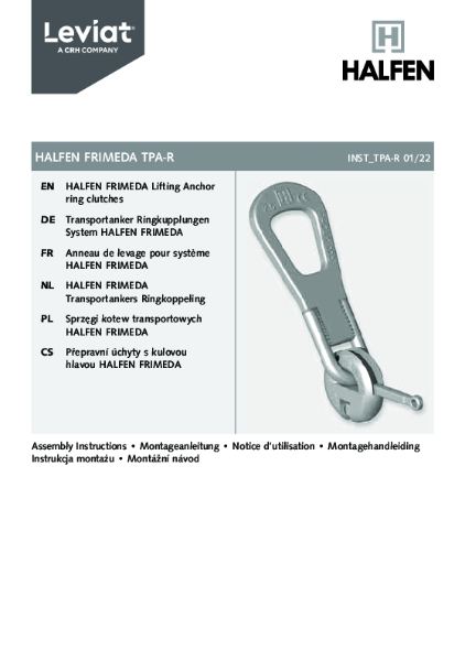 HALFEN FRIMEDA TPA-R: Assembly Instructions