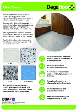 Degafloor Flake System