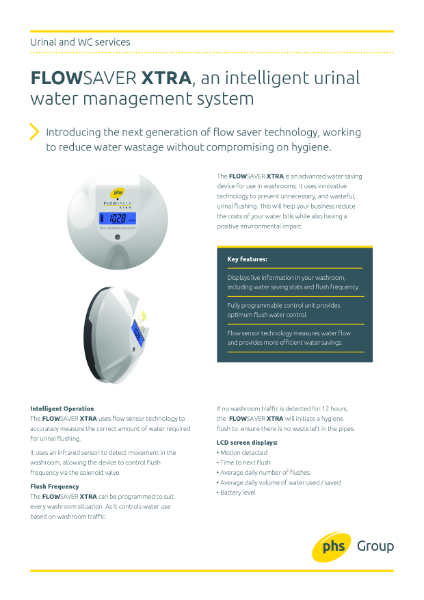 Flowsaver XTRA Spec Sheet
