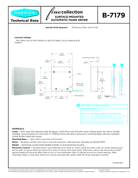 Technical Data Sheet B-7179