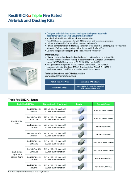 ResiBRICKA1-Triple-Fire-Rated-Airbrick-and-Ducting-Kits-Page