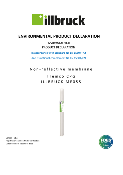 Illbruck ME055 EPD Certificate