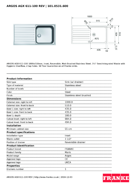 Product Sheet 101.0531.600