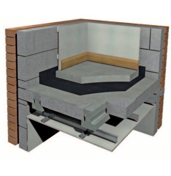 Acoustic underscreed system recycled - Acoustic layer to go under a screed