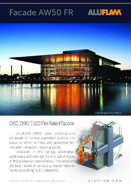 AluFlam AW50 Fire Rated Curtain Wall System