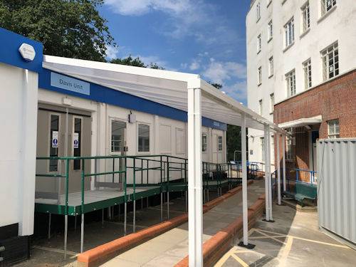 St Helier Hospital - Coniston wall mounted canopy