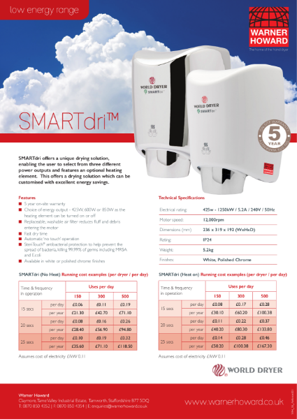 SMARTdri hand dryer