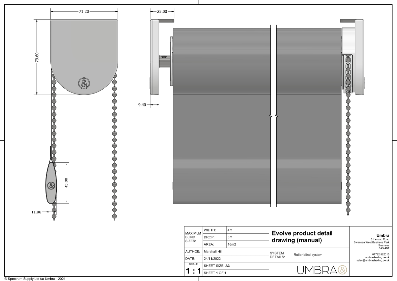 Evolve (manual) Technical Drawings