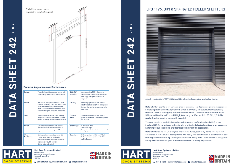 LPS 1175: SR3 & SR4 rated roller shutters