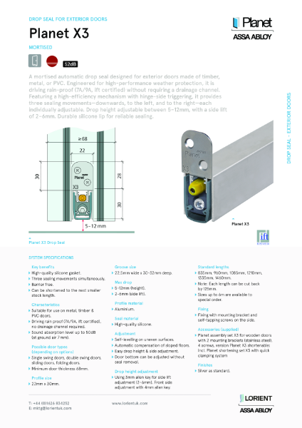 Planet X3 datasheet