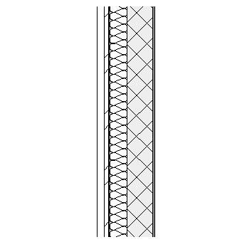 Composite stone panel with metal frame, weather barrier, insulation, concrete block and plaster lining