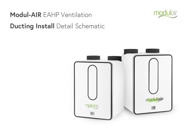 Modul-AIR EAHP Ventilation - Ducting Install Detail Schematic
