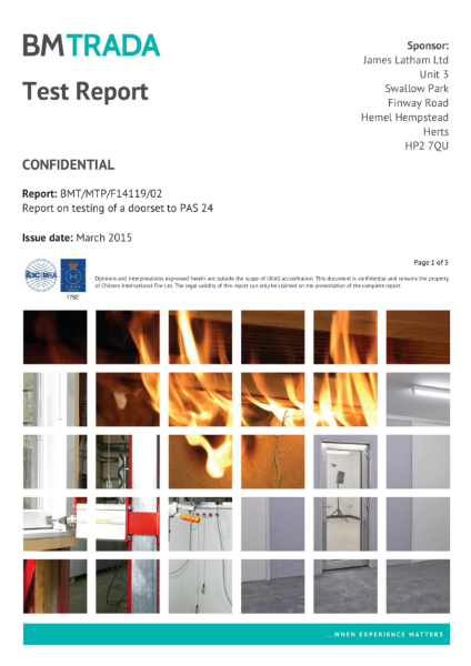 Doors - Moralt Ferro 68-98mm Test Reports PAS 24 / BS 6375 - 2 of 3