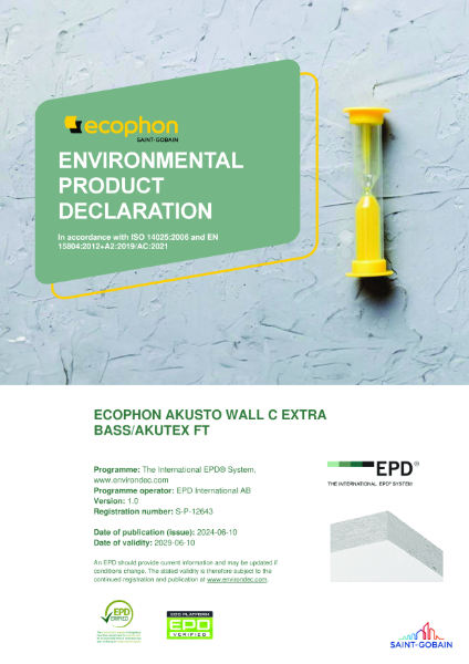 Environmental Product Declaration Akusto Wall C Extra Bass Akutex Ft