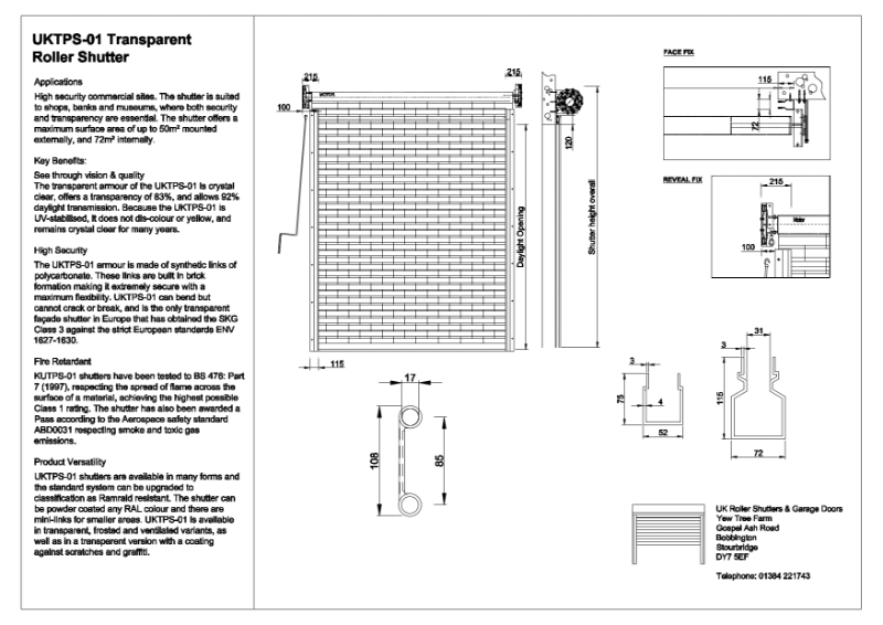 UKTPS-01 Drawings Datasheet