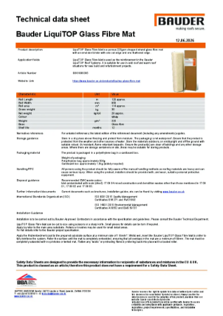 Bauder LiquiTOP Glass Fibre Mat