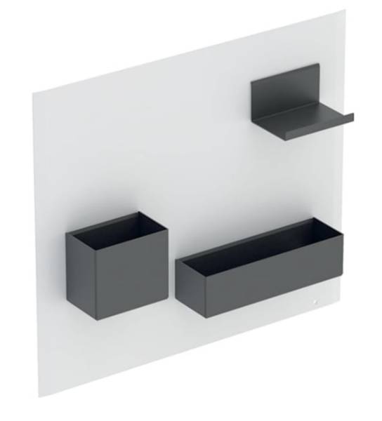 Geberit magnetic board with storage boxes