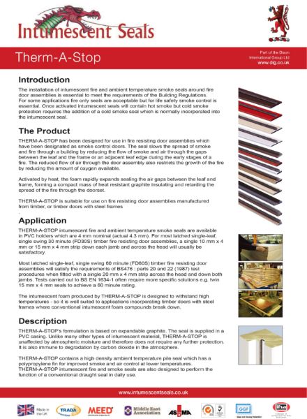 ISL Therm-A-Stop Technical Data Sheet