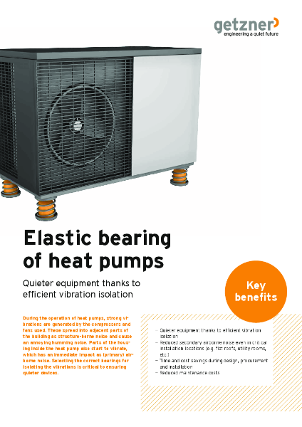 One Pager Elastic bearing of heat pumps