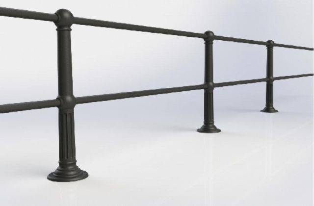 ASF Belgrave 2 Rail Cast Iron Post and Rail System