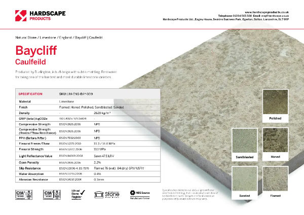 Baycliff Caulfeild Hardscape Datasheet