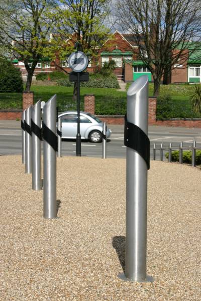 ASF 5006 Knee Rail with ASF 5009 Bollards, Rotherham