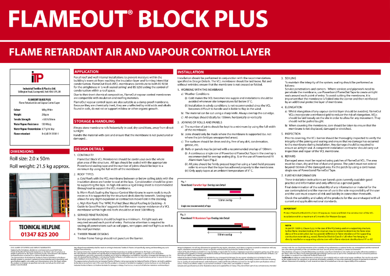 FlameOut® Block Premium Inst R3-6