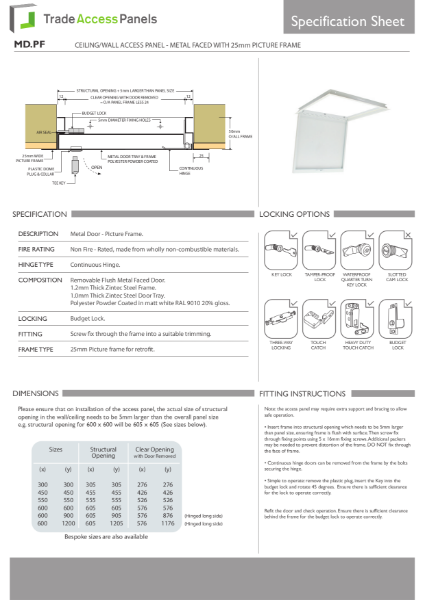 Metal Door Access Panels